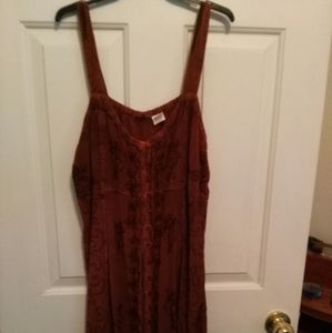Rust Summer Dress One Size-plus